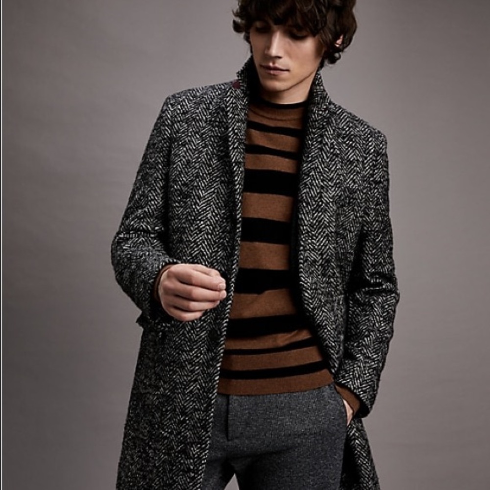 Tommy Hilfiger Wool Herringbone Coat